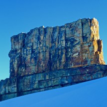 Southwest wall of 5020 meters high Púlpito del Diablo - the pulpit of the devil